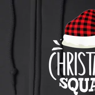 Christmas Squad Family Group Matching Christmas Pajama Party Full Zip Hoodie