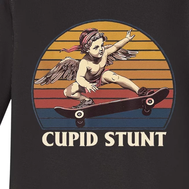 Cupid Stunt Funny Sarcastic Offensive Humor Embarrassing Baby Long Sleeve Bodysuit