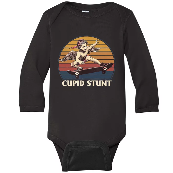 Cupid Stunt Funny Sarcastic Offensive Humor Embarrassing Baby Long Sleeve Bodysuit