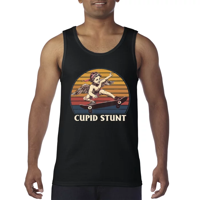 Cupid Stunt Funny Sarcastic Offensive Humor Embarrassing Tank Top