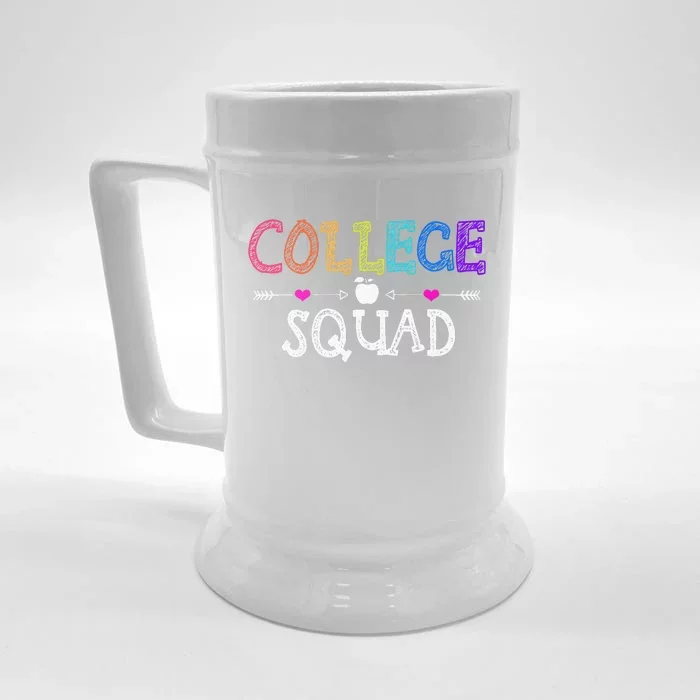 College Squad Funny Back To School Teacher Students Front & Back Beer Stein