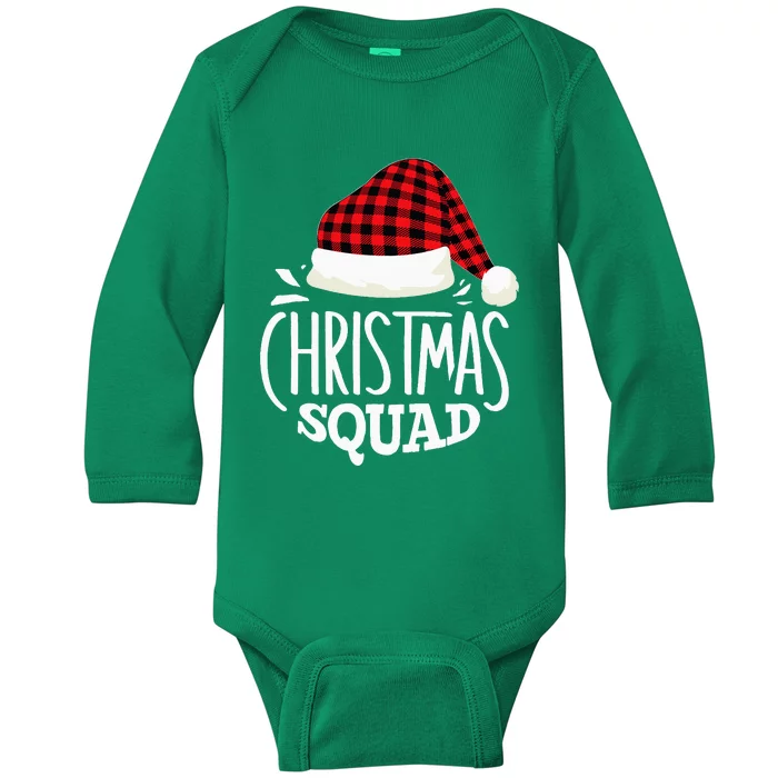 Christmas Squad Family Group Matching Christmas Pajama Party Baby Long Sleeve Bodysuit