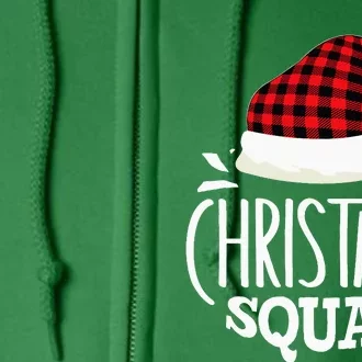 Christmas Squad Family Group Matching Christmas Pajama Party Full Zip Hoodie