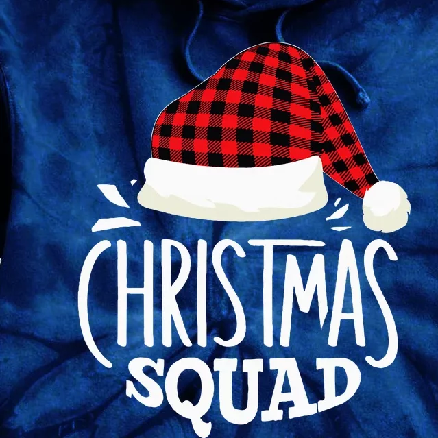 Christmas Squad Family Group Matching Christmas Pajama Party Tie Dye Hoodie