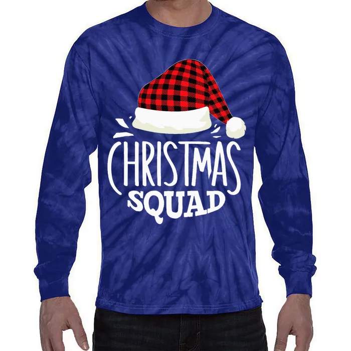 Christmas Squad Family Group Matching Christmas Pajama Party Tie-Dye Long Sleeve Shirt