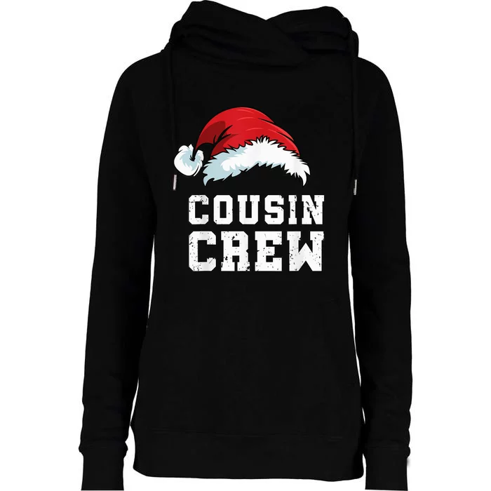 Christmas Shirt Family Matching Santa Squad Cousin Crew Womens Funnel Neck Pullover Hood