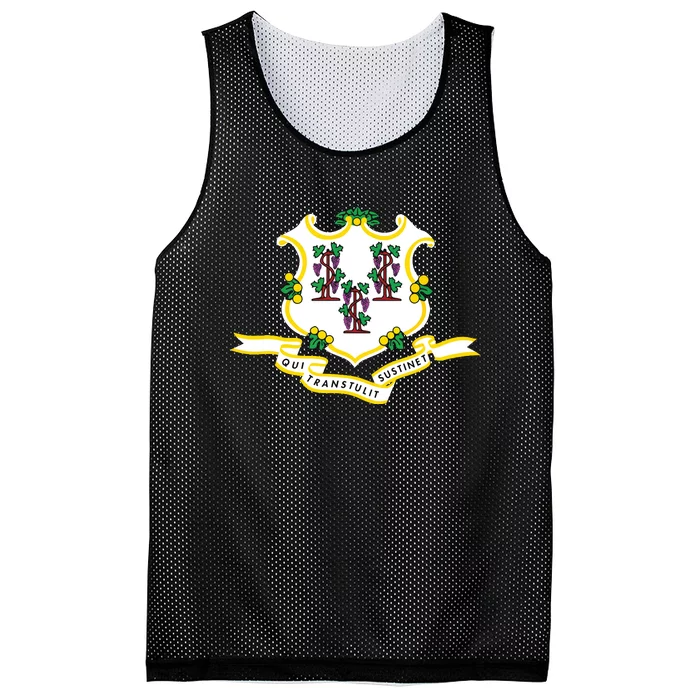 Connecticut State Flag Mesh Reversible Basketball Jersey Tank