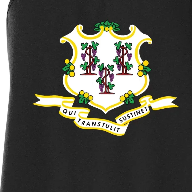 Connecticut State Flag Women's Racerback Tank