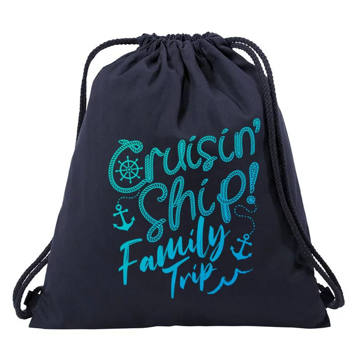 Cruise Squad Family Vacation Matching Fun Reunion Group Funny Gift Drawstring Bag