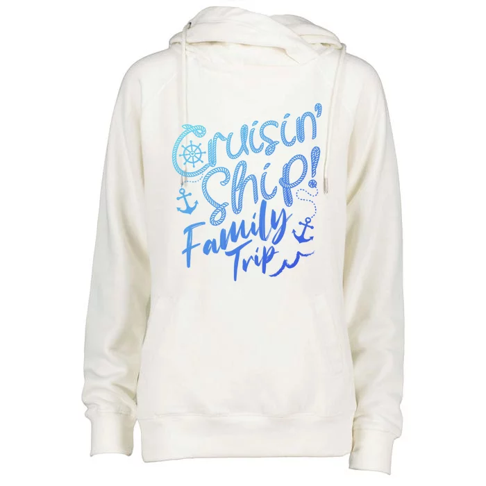 Cruise Squad Family Vacation Matching Fun Reunion Group Funny Gift Womens Funnel Neck Pullover Hood