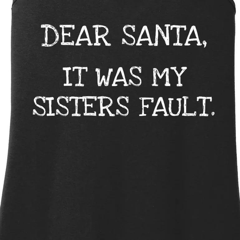 Christmas Sisters Fault Siblings Joke Ladies Essential Tank