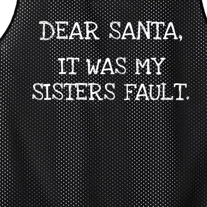 Christmas Sisters Fault Siblings Joke Mesh Reversible Basketball Jersey Tank