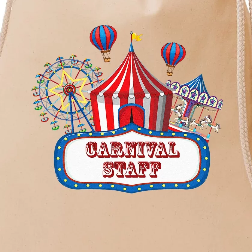 Carnival Staff For Circus Event Staff & Ringmaster Lover Drawstring Bag