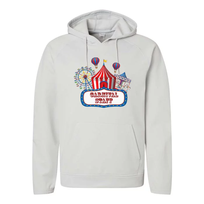 Carnival Staff For Circus Event Staff & Ringmaster Lover Performance Fleece Hoodie