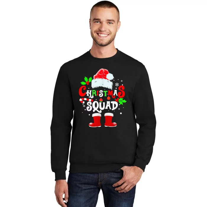 Christmas Squad Family Group Matching Shirts Santa Hat Xmas Sweatshirt