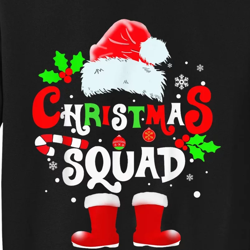 Christmas Squad Family Group Matching Shirts Santa Hat Xmas Sweatshirt