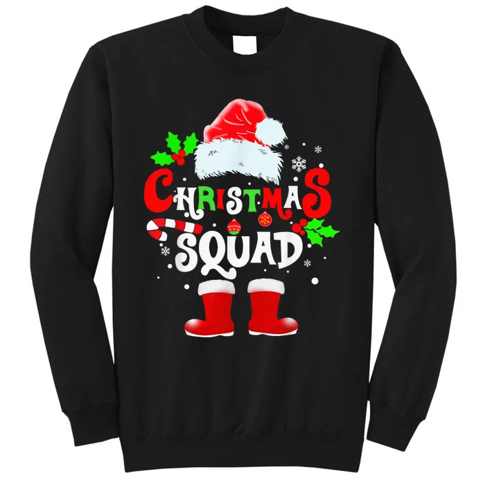 Christmas Squad Family Group Matching Shirts Santa Hat Xmas Sweatshirt