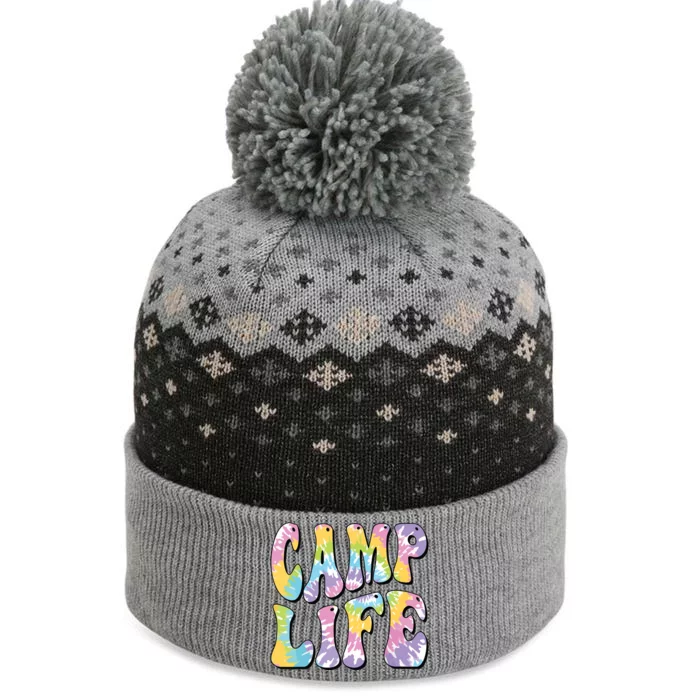 Camping Summer For Girl Summer Camp Life Retro The Baniff Cuffed Pom Beanie