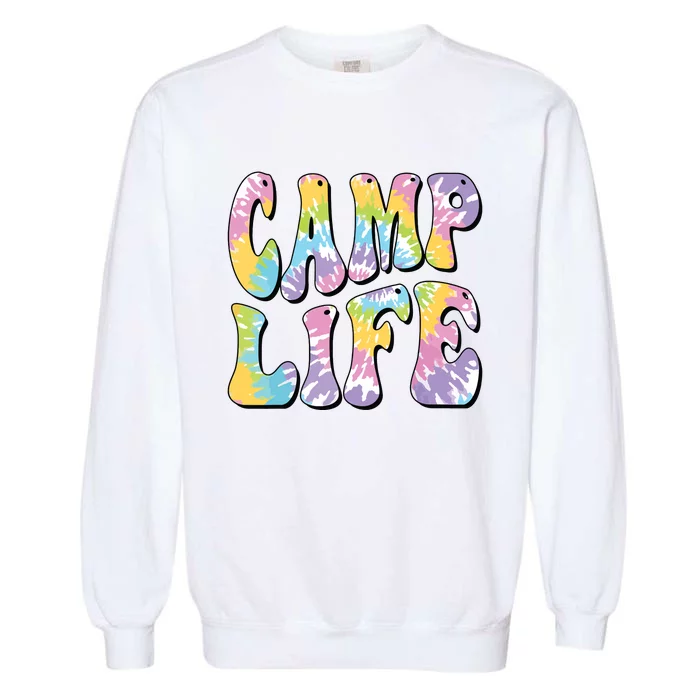 Camping Summer For Girl Summer Camp Life Retro Garment-Dyed Sweatshirt