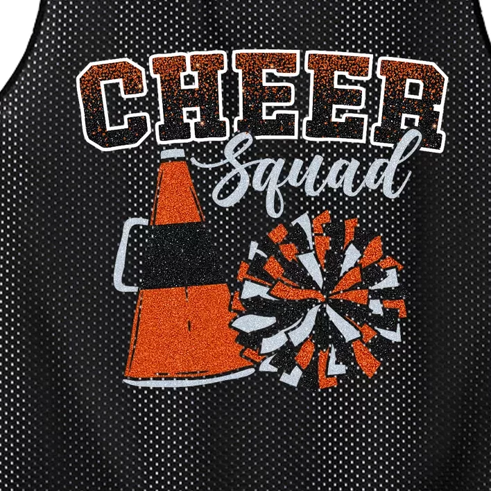 Cheer Squad Funny Cheerleader Cheerleading Orange Mesh Reversible Basketball Jersey Tank