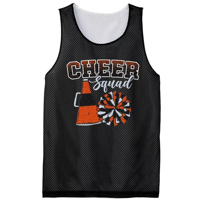 Cheer Squad Funny Cheerleader Cheerleading Orange Mesh Reversible Basketball Jersey Tank