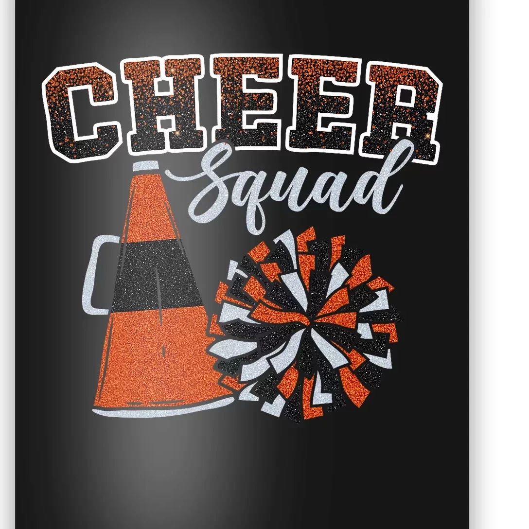 Cheer Squad Funny Cheerleader Cheerleading Orange Poster