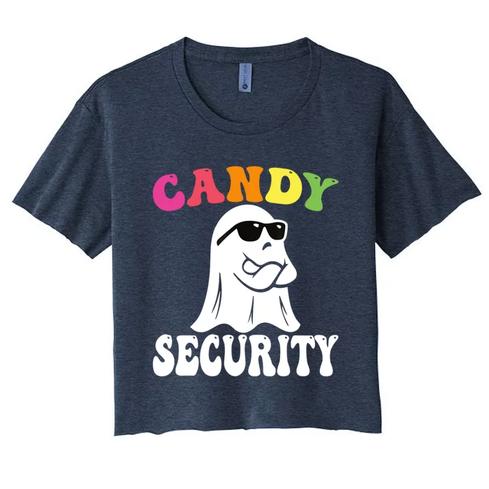 Candy Security Funny Halloween Costume Women's Crop Top Tee