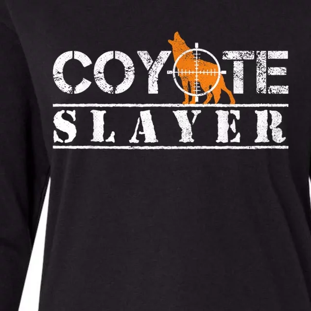 Coyote Slayer Funny Hunting For Coyote Hunters Womens Cotton Relaxed Long Sleeve T-Shirt