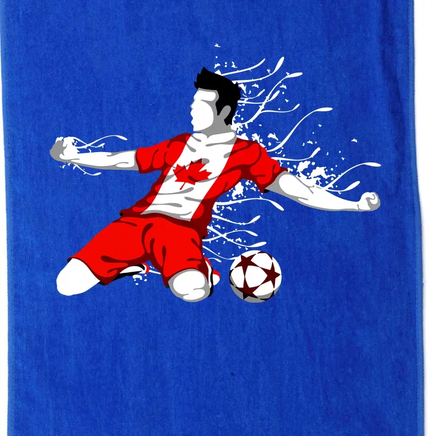 Canada Soccer Fans Jersey Canadian Flag Football Lovers Art Platinum Collection Golf Towel