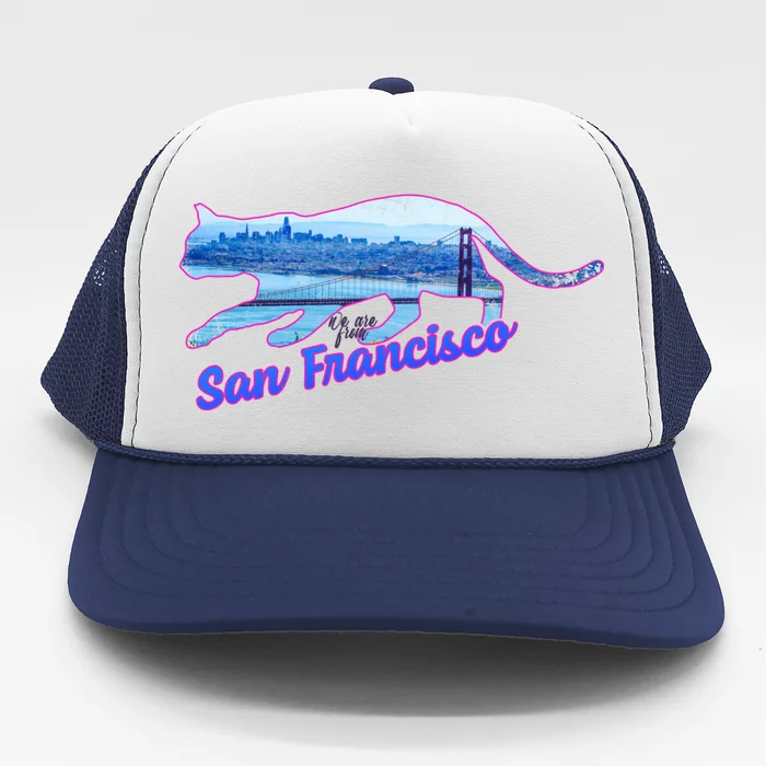 Cat San Francisco Usa Cool Landmark Dog Lover Gift Trucker Hat