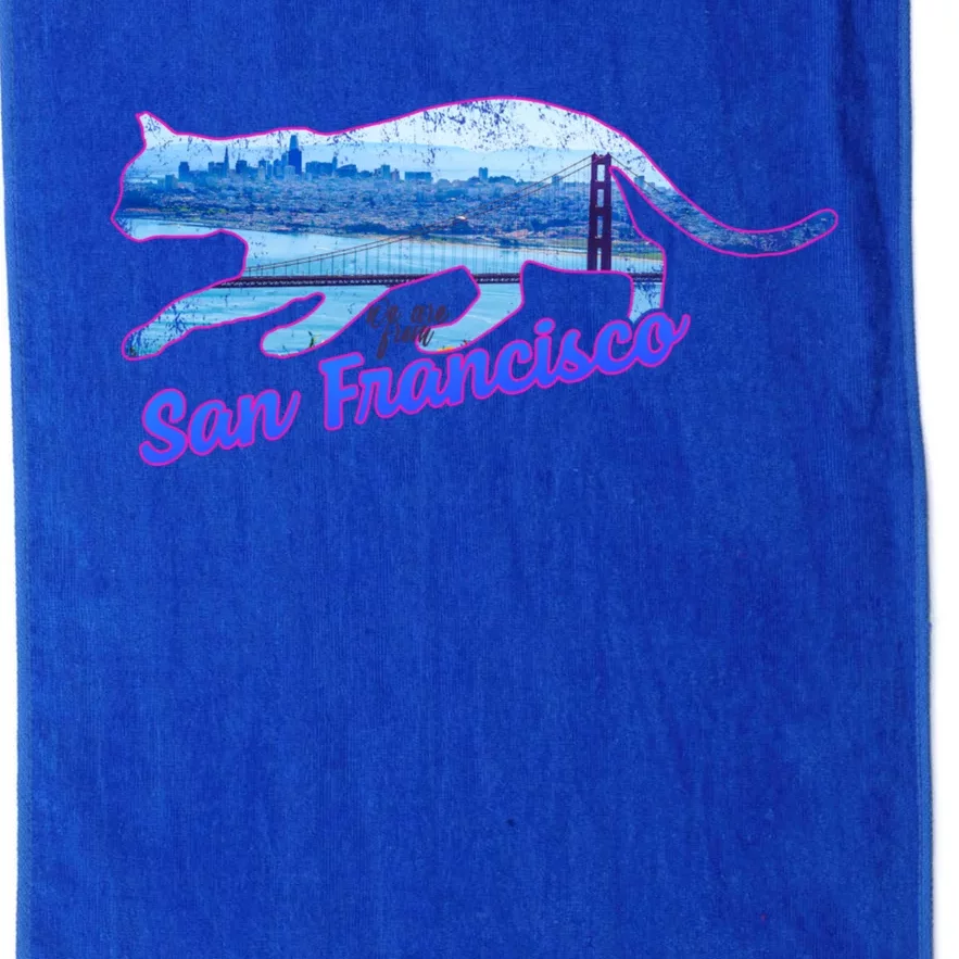 Cat San Francisco Usa Cool Landmark Dog Lover Gift Platinum Collection Golf Towel