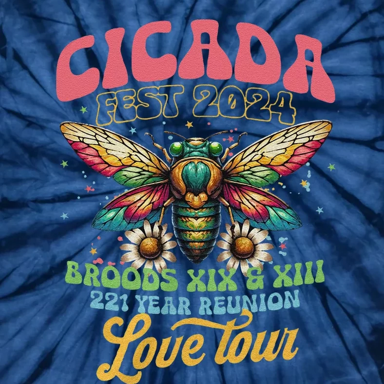 Cicada Shirts Funny Double Brood Cicada 2024 Concert Band Tie-Dye T-Shirt