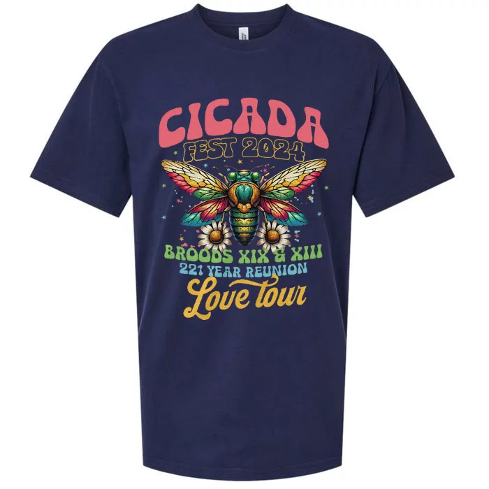 Cicada Shirts Funny Double Brood Cicada 2024 Concert Band Sueded Cloud Jersey T-Shirt