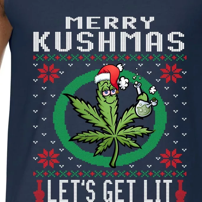 Cannabis Stoner Gift Marijuana Ugly Christmas Let's Get Lit Meaningful Gift Comfort Colors® Tank Top