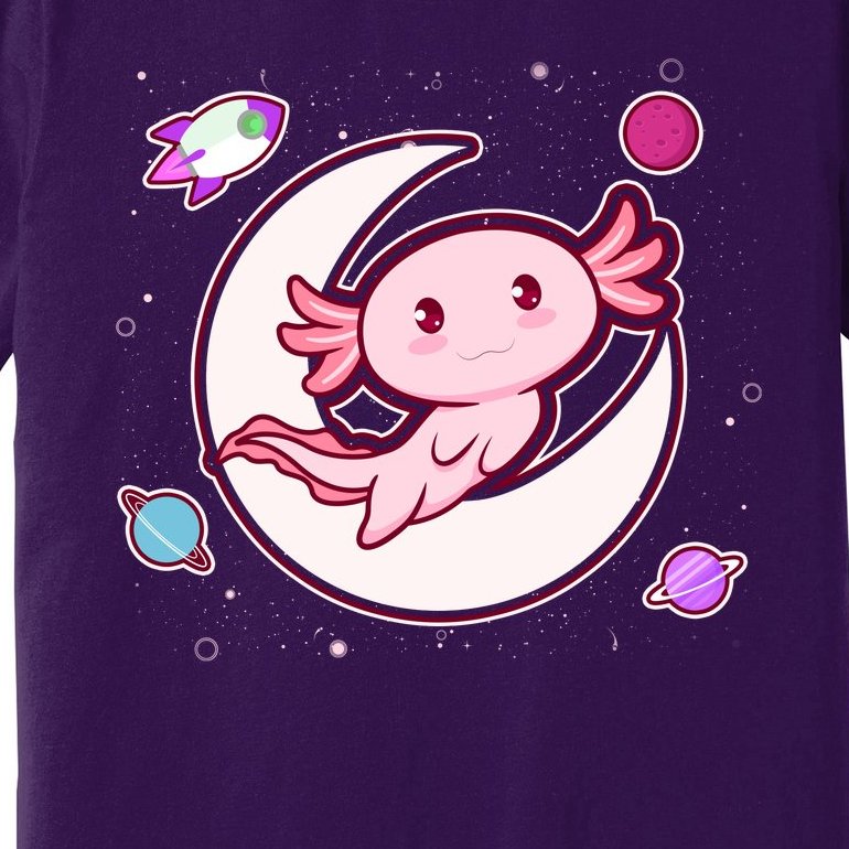 Cute Space Galaxy Axolotl Premium T-Shirt