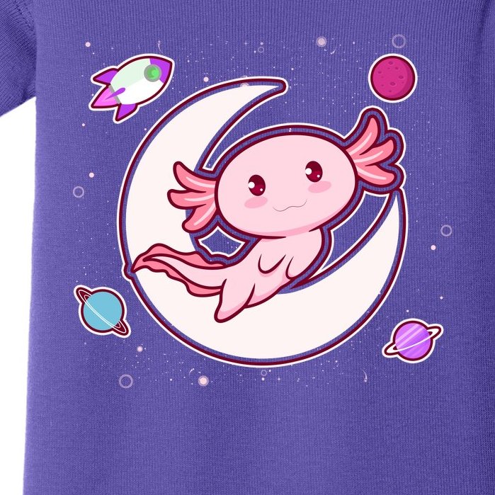 Cute Space Galaxy Axolotl Baby Bodysuit