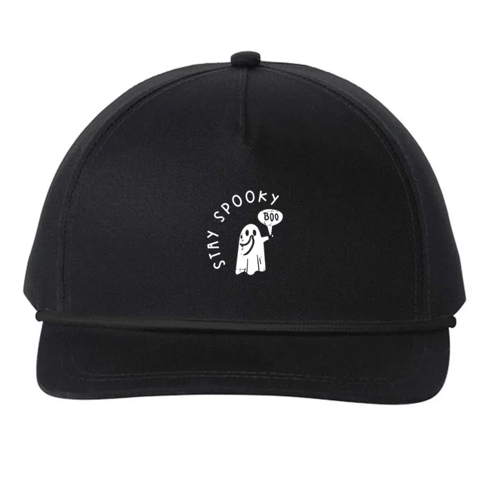 Cute Spooky Ghost Boo Pocket Funny Halloween Snapback Five-Panel Rope Hat