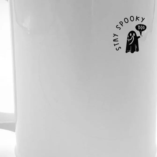 Cute Spooky Ghost Boo Pocket Funny Halloween Front & Back Beer Stein