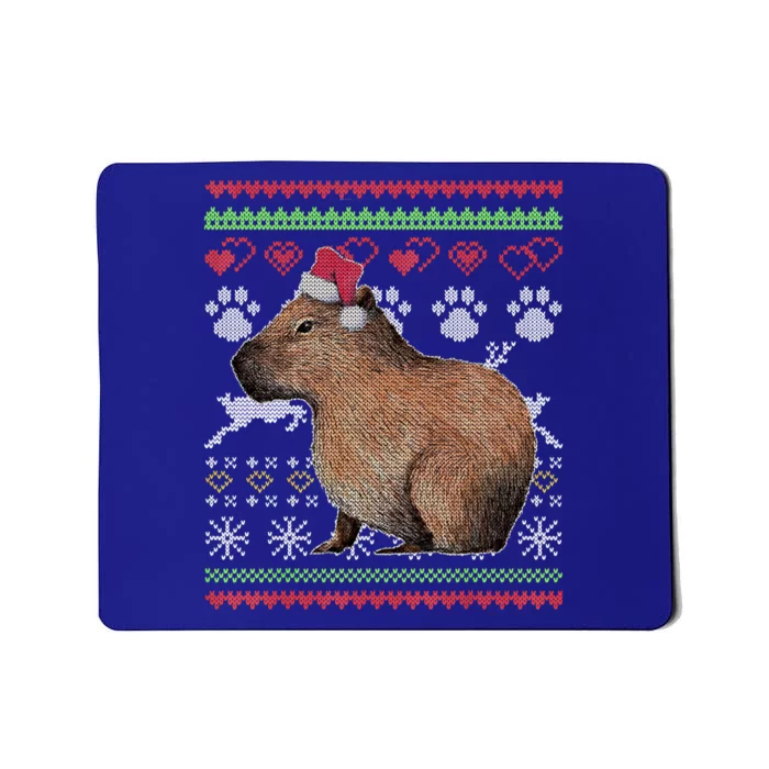 Capybara Santacool Giftclaus Ugly Christmas Sweater Holiday Lover Gift Mousepad