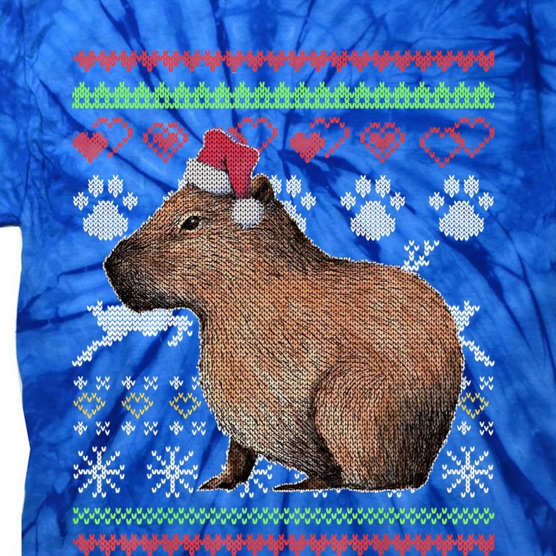 Capybara Santacool Giftclaus Ugly Christmas Sweater Holiday Lover Gift Tie-Dye T-Shirt