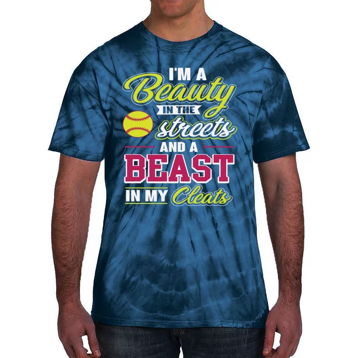 Cute Softball Gift For Softball Players Tie-Dye T-Shirt