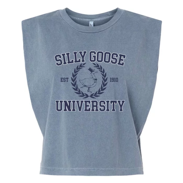 Cute Silly Goose University Gift Garment-Dyed Women's Muscle Tee