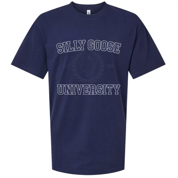 Cute Silly Goose University Gift Sueded Cloud Jersey T-Shirt