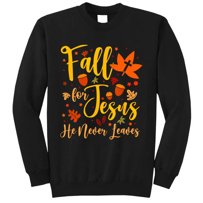 Christian Sayings Gifts Halloween Fall For Jesus Religious Tall Sweatshirt