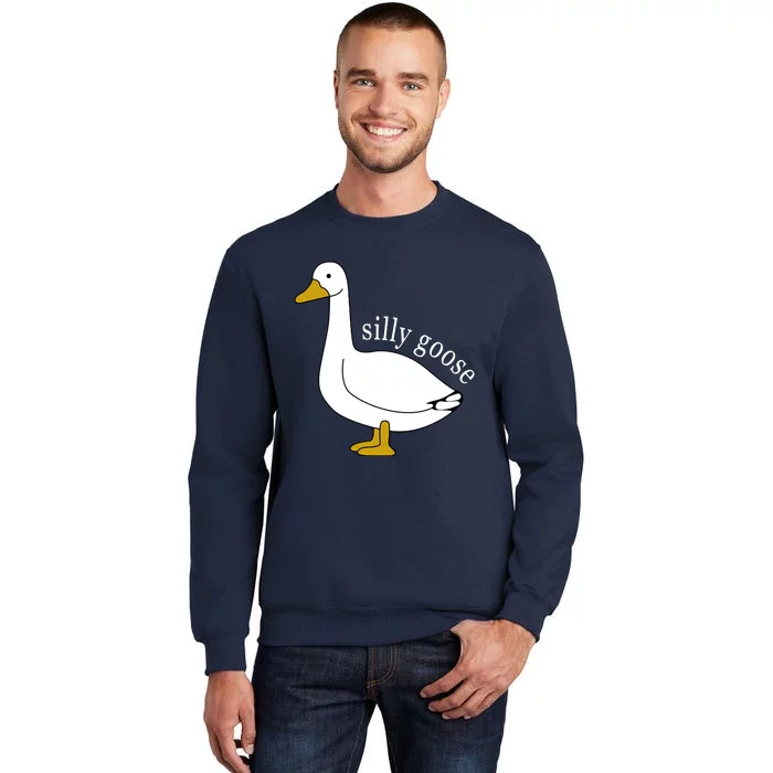 Cute Silly Goose Ugly Xmas Funny Goose Trendy Tall Sweatshirt