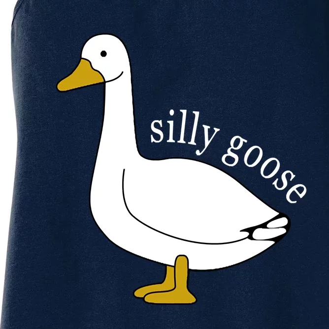 Cute Silly Goose Ugly Xmas Funny Goose Trendy Women's Racerback Tank