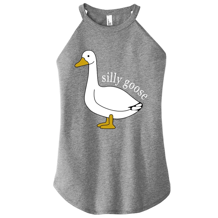 Cute Silly Goose Ugly Xmas Funny Goose Trendy Women’s Perfect Tri Rocker Tank