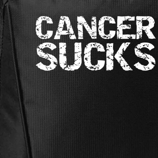 Cancer Sucks Gift Hooded Cancer City Backpack