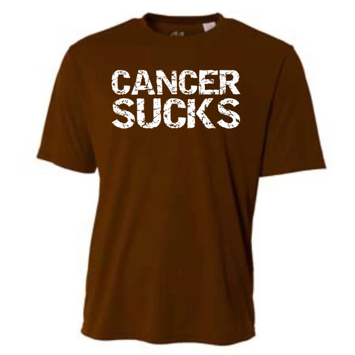 Cancer Sucks Gift Hooded Cancer Cooling Performance Crew T-Shirt