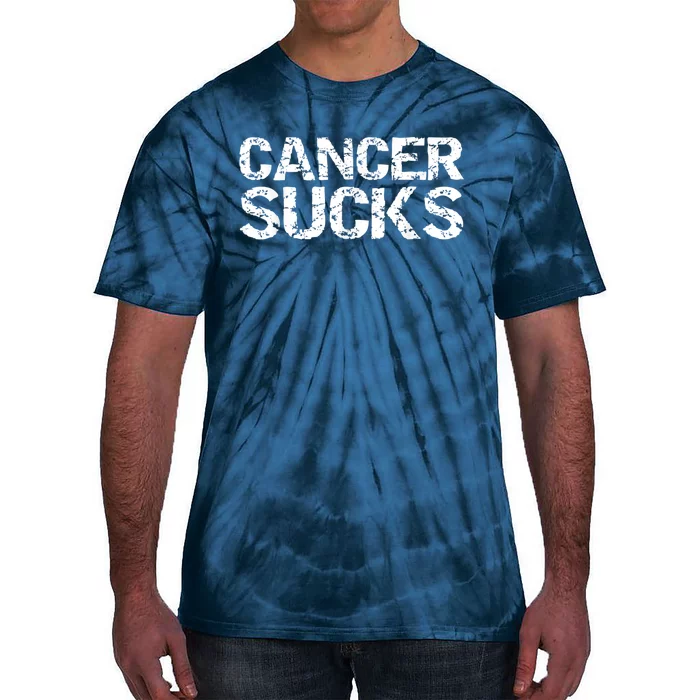 Cancer Sucks Gift Hooded Cancer Tie-Dye T-Shirt